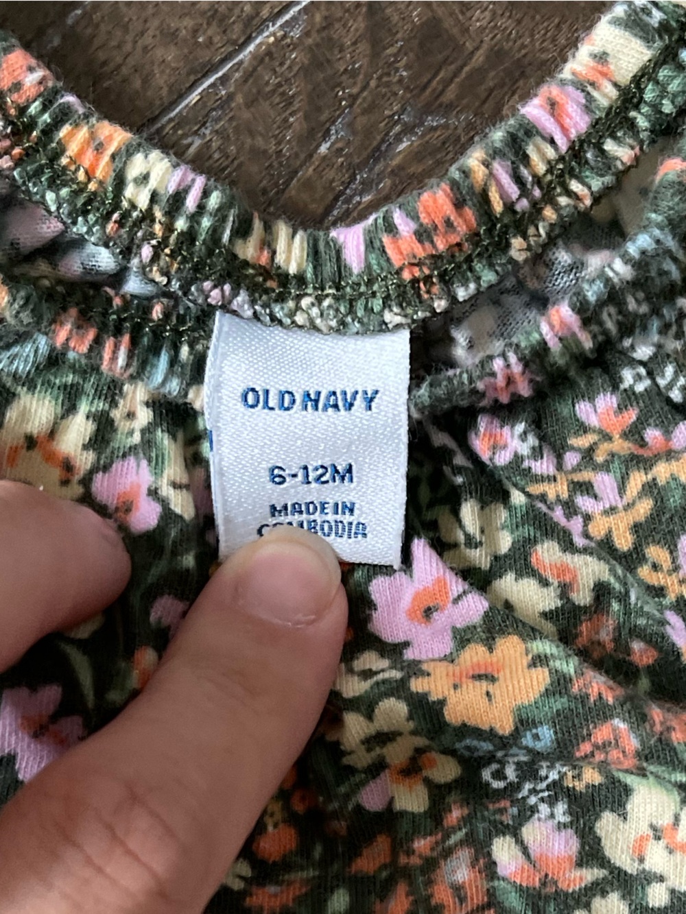 Old Navy Floral Green & Yellow Rompers- Pack of 2 - Picture 2 of 2